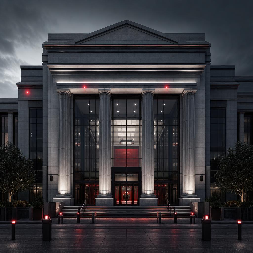 AI-generated illustration of a banking facility